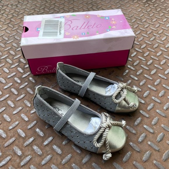 balleto Other - Balleto Kids Girl Shoes Ballet KATRINA Shoes Silver Tone Size 8.5N